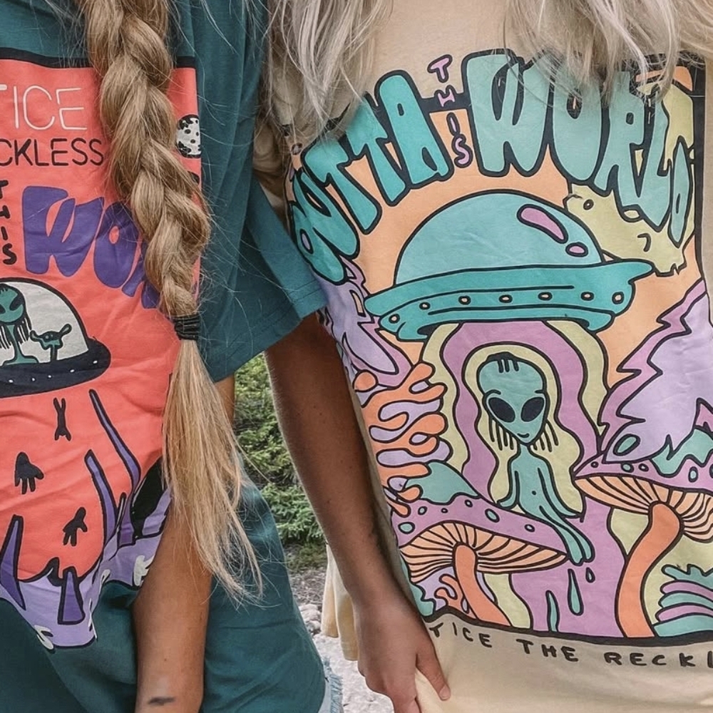 'Outta This World' Notice the Reckless Tee